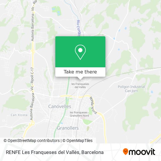 RENFE Les Franqueses del Vallès map
