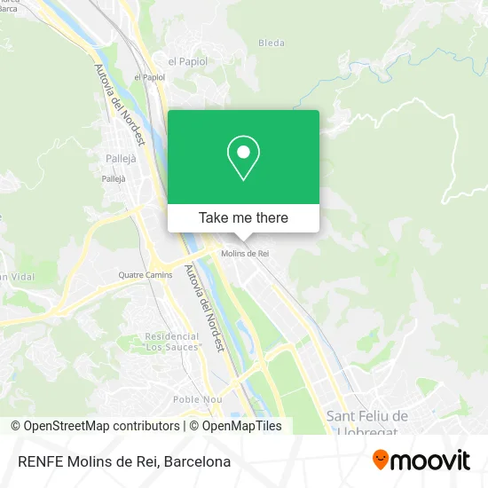 RENFE Molins de Rei map