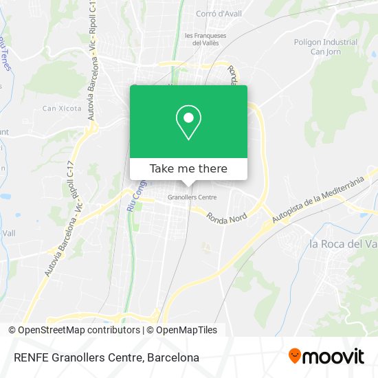 RENFE Granollers Centre map