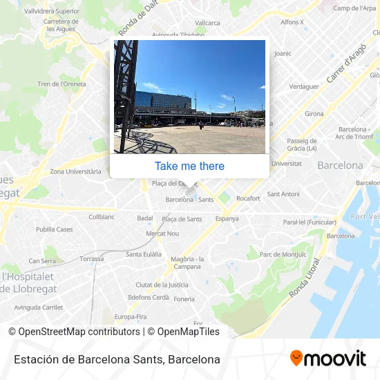 mapa Estación de Barcelona Sants