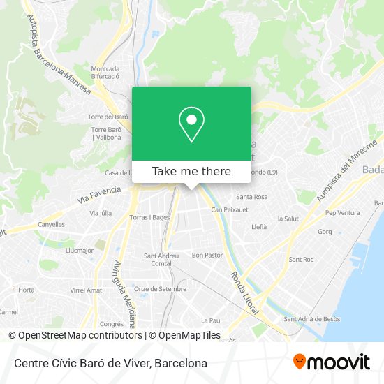 Centre Cívic Baró de Viver map