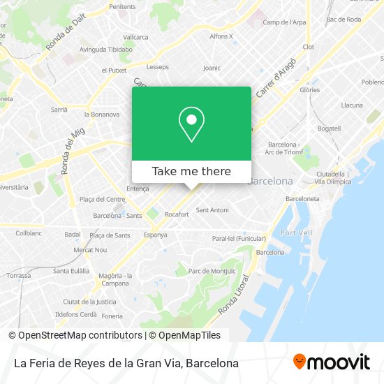La Feria de Reyes de la Gran Via map
