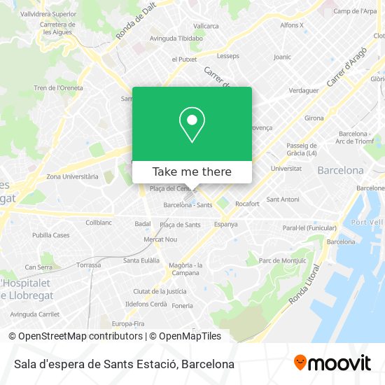 mapa Sala d'espera de Sants Estació