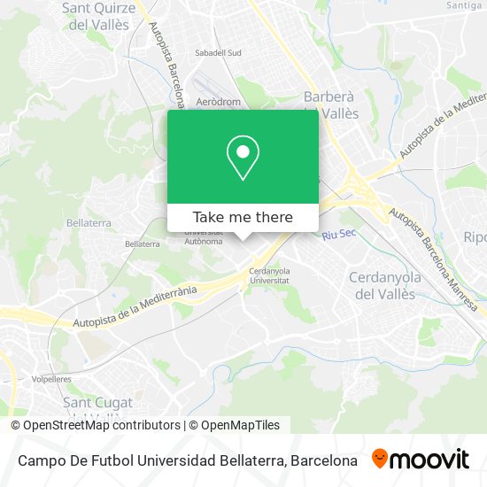 mapa Campo De Futbol Universidad Bellaterra