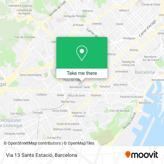 Via 13 Sants Estació map