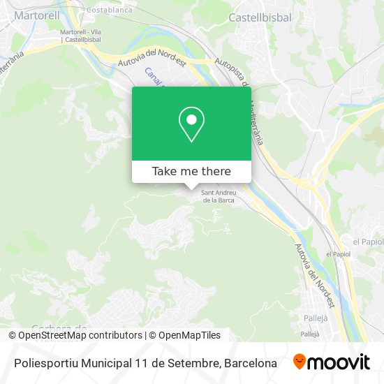 Poliesportiu Municipal 11 de Setembre map
