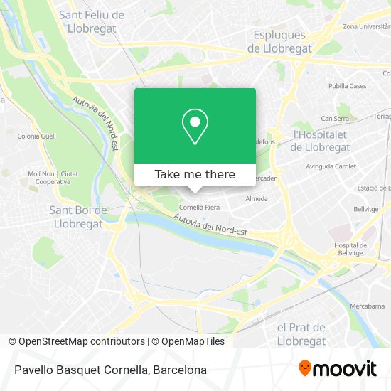 Pavello Basquet Cornella map