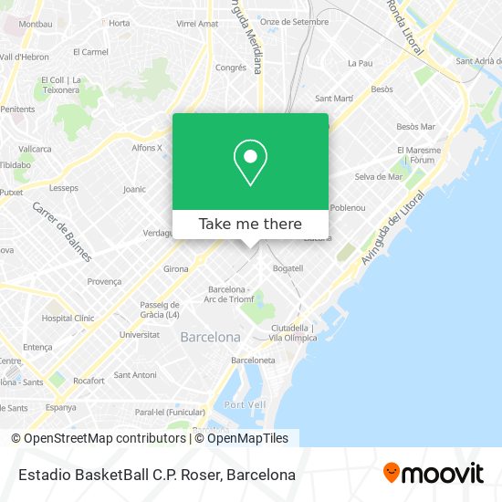 Estadio BasketBall C.P. Roser map