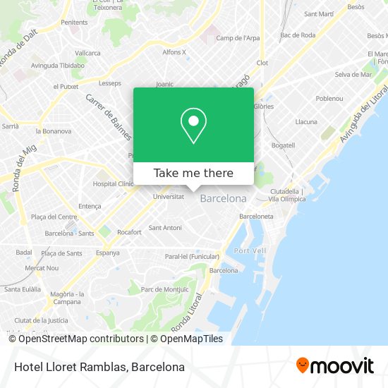 mapa Hotel Lloret Ramblas