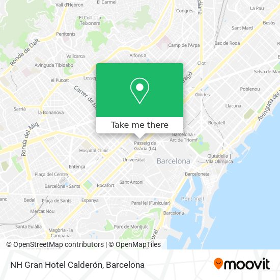 NH Gran Hotel Calderón map