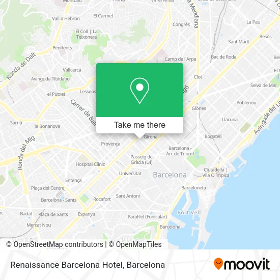 Renaissance Barcelona Hotel map
