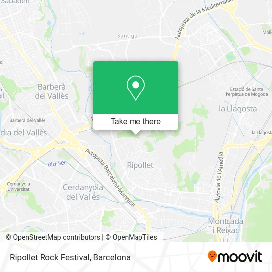 Ripollet Rock Festival map