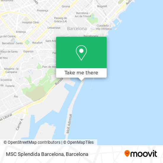 MSC Splendida Barcelona map
