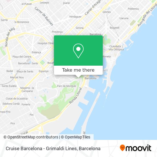 Cruise Barcelona - Grimaldi Lines map