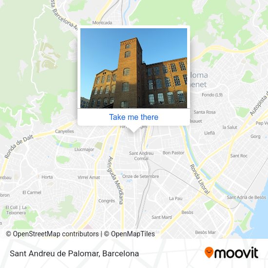 mapa Sant Andreu de Palomar