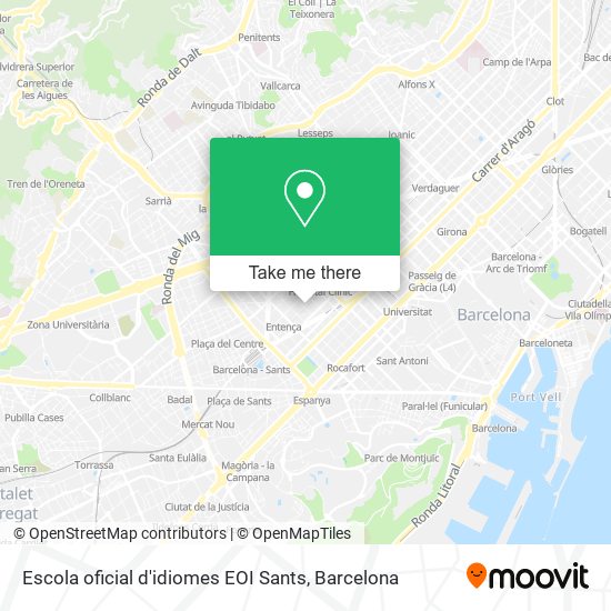 Escola oficial d'idiomes EOI Sants map