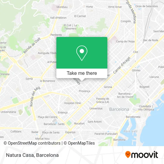 Natura Casa map