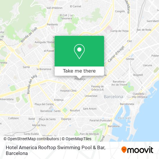 mapa Hotel America Rooftop Swimming Pool & Bar