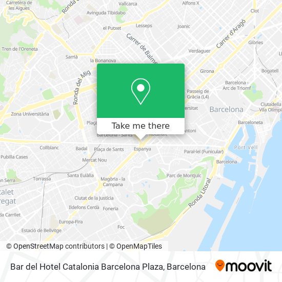 Bar del Hotel Catalonia Barcelona Plaza map