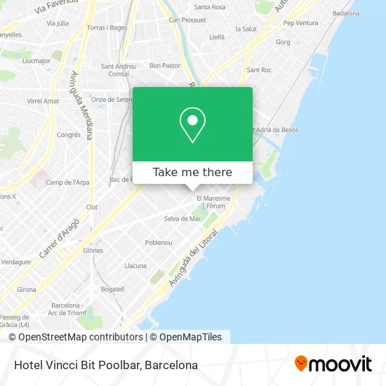 Hotel Vincci Bit Poolbar map