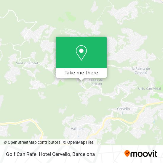 Golf Can Rafel Hotel Cervello map