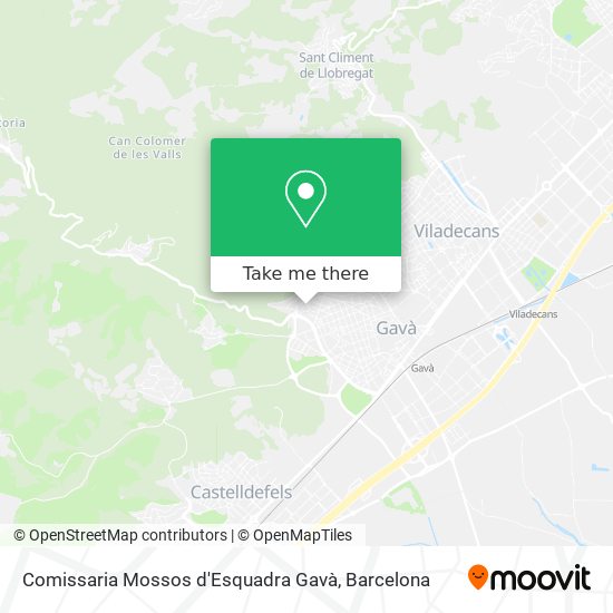Comissaria Mossos d'Esquadra Gavà map