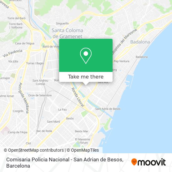 Comisaria Policia Nacional - San Adrian de Besos map