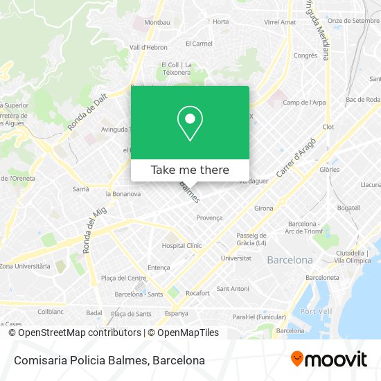 mapa Comisaria Policia Balmes