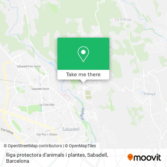 lliga protectora d'animals i plantes, Sabadell map