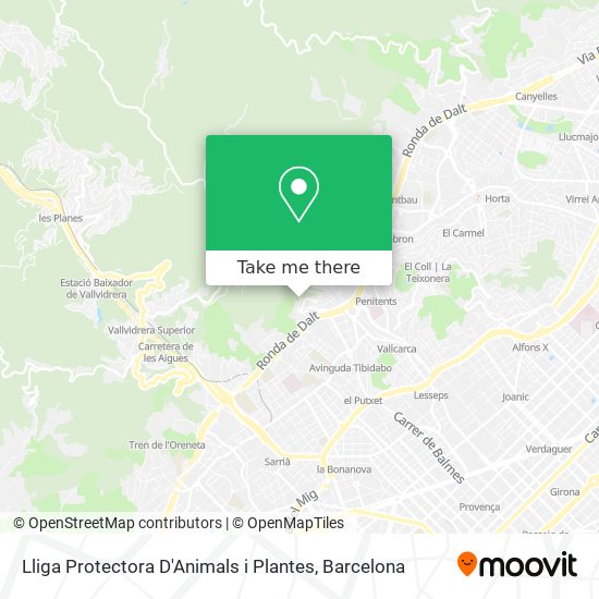 Lliga Protectora D'Animals i  Plantes map