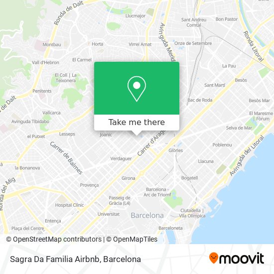 mapa Sagra Da Familia Airbnb