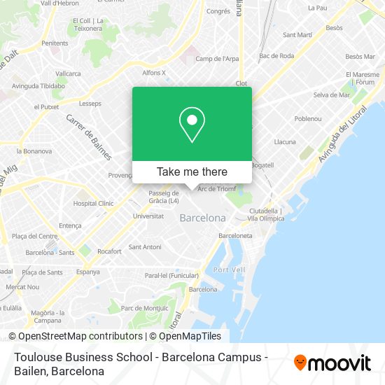 Toulouse Business School - Barcelona Campus - Bailen map