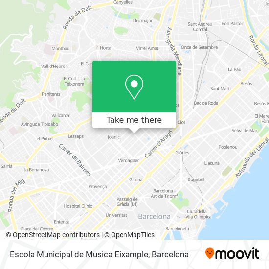 mapa Escola Municipal de Musica Eixample