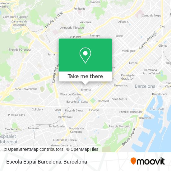 mapa Escola Espai Barcelona