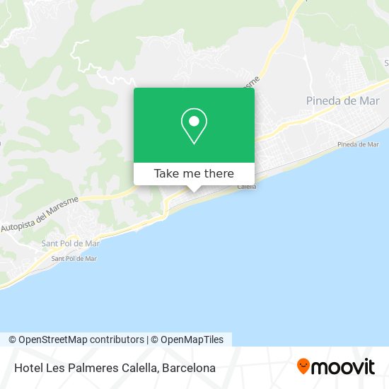 mapa Hotel Les Palmeres Calella