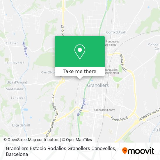 Granollers Estació Rodalies Granollers Canovelles map
