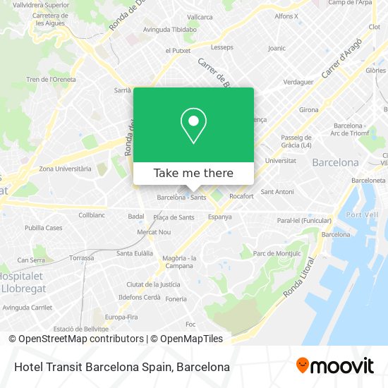 Hotel Transit Barcelona Spain map