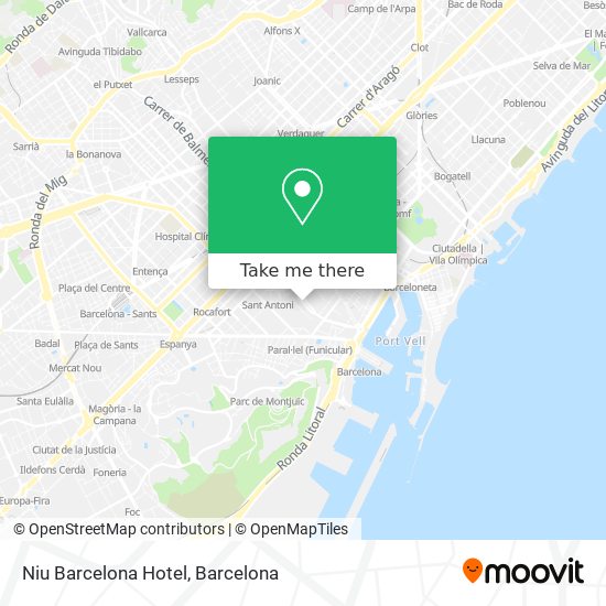 Niu Barcelona Hotel map