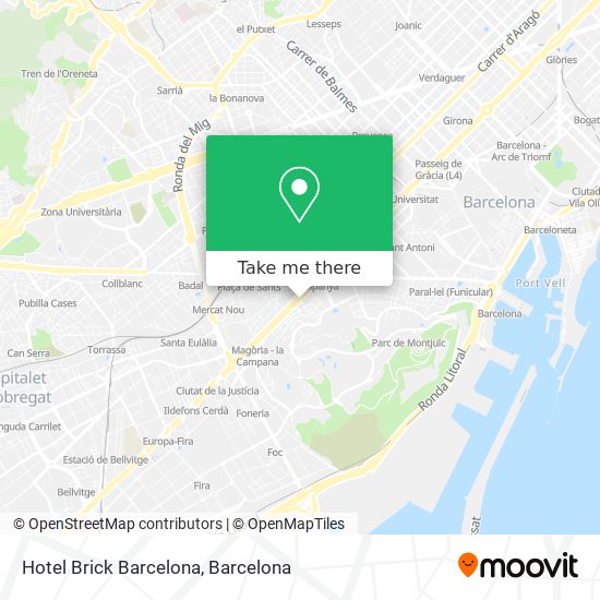 mapa Hotel Brick Barcelona