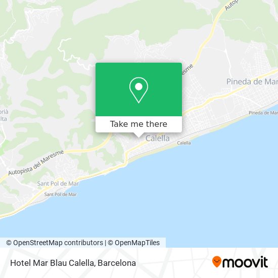 Hotel Mar Blau Calella map
