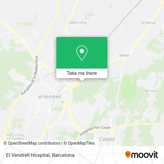 El Vendrell Hospital map