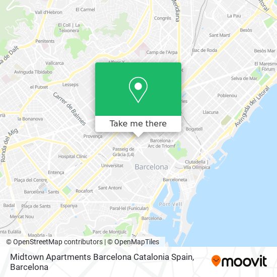 Midtown Apartments Barcelona Catalonia Spain map
