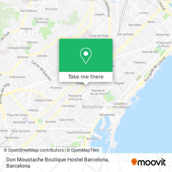 Don Moustache Boutique Hostel Barcelona map