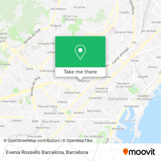 mapa Evenia Rossello Barcelona