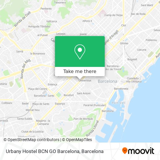 Urbany Hostel BCN GO Barcelona map