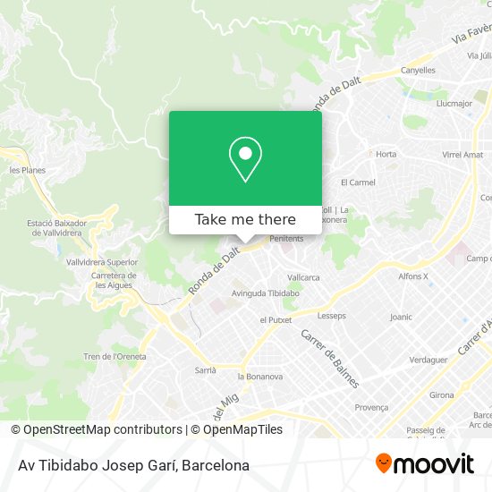 mapa Av Tibidabo Josep Garí