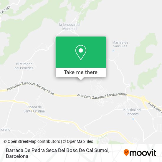 Barraca De Pedra Seca Del Bosc De Cal Sumoi map