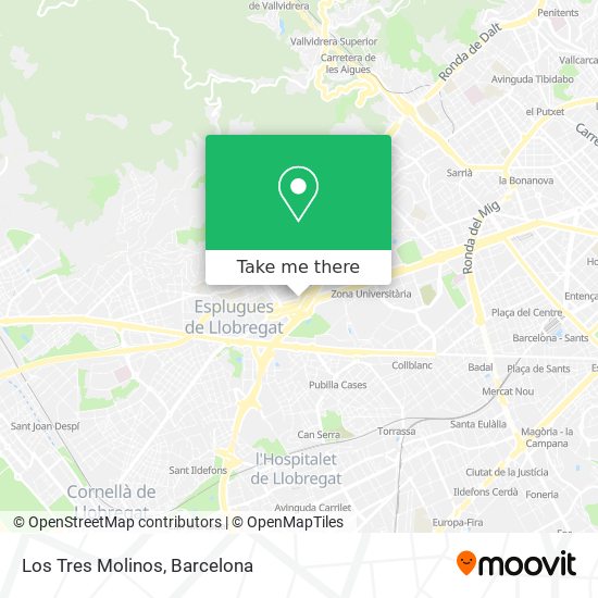 Los Tres Molinos map