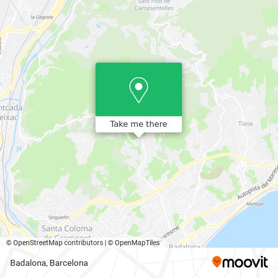 mapa Badalona