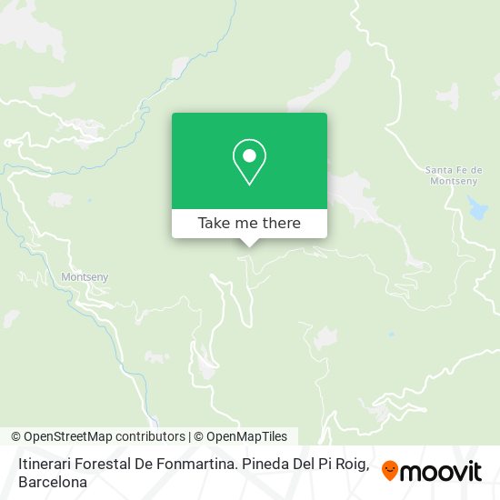 Itinerari Forestal De Fonmartina. Pineda Del Pi Roig map